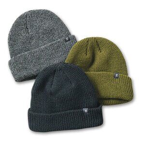 NEW - Roark Turks Hat Beanie - 3-Pack (gray, black, green)